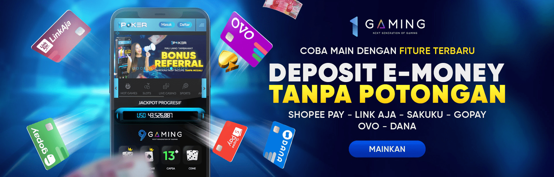 DEPOSIT E-MONEY TANPA POTONGAN