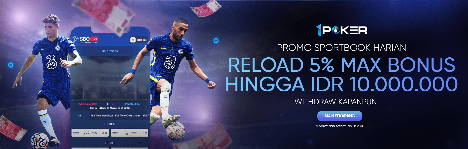 PROMO RELOAD SPORTSBOOK 5%